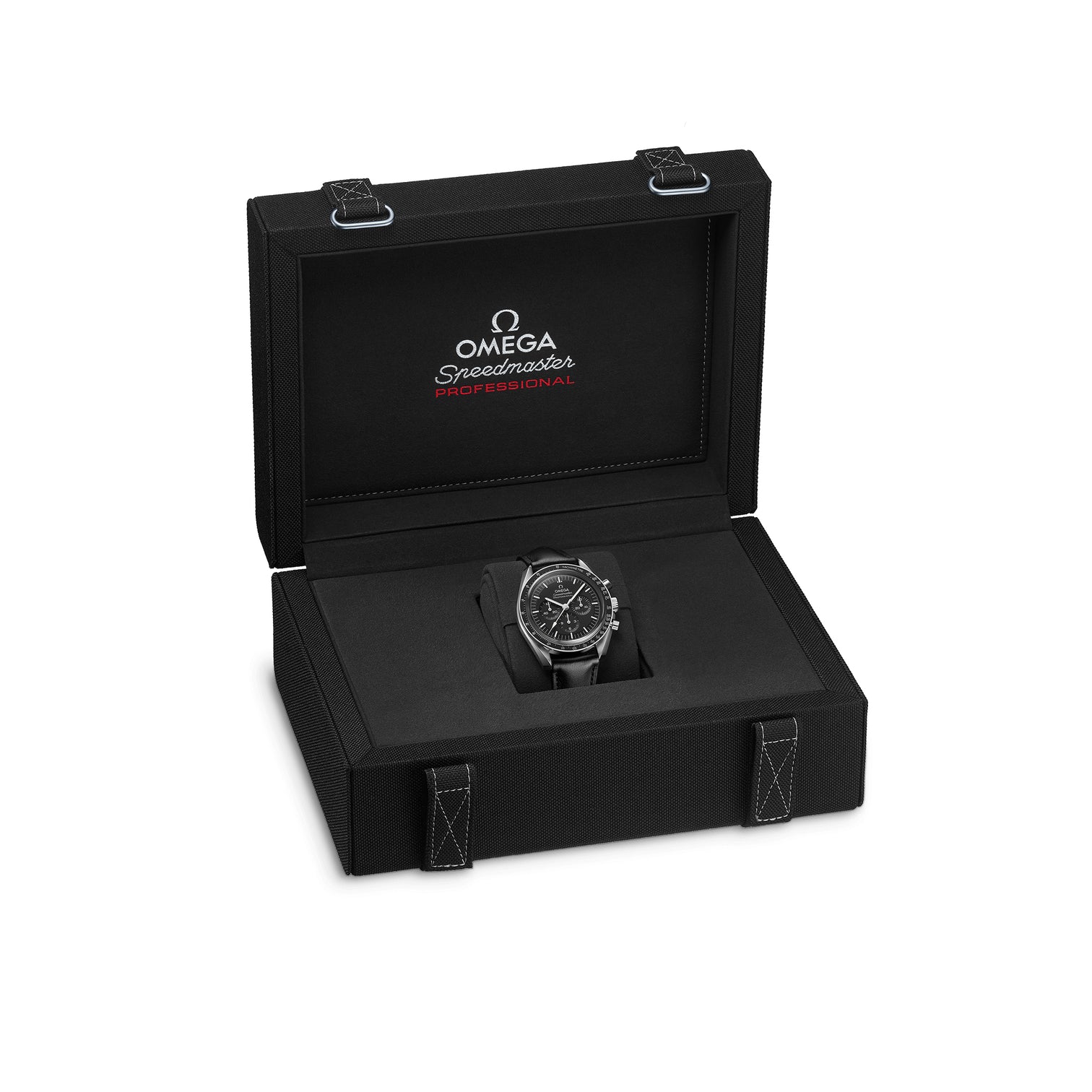 OMEGA Black Speedmaster Watch for Men Presented in Case